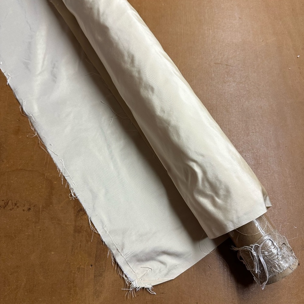 10 yds ivory silk taffeta.